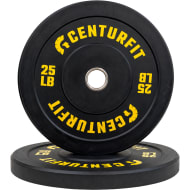 Par Disco Bumper Olimpico 25 Lb Centro Acero Caucho Crossfit Negro