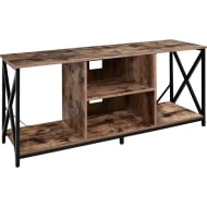 HOUZER Mueble TV 60 Pulgadas Mesa 3 Niveles Estructura Acero 100 kg Cafe
