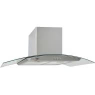 FORNELLO Campana Extractora Mural 90 cm Acero Inox Cristal Templado