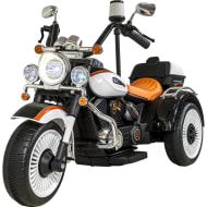 Little Monkey Moto Chopper Electrica 12V Policia Luz Sonido Infantil
