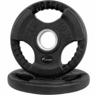 Par Discos Olimpicos 10kg Multigrip Agarradera Caucho Hierro Negro