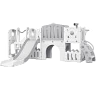 LITTLE MONKEY Centro Infantil Resbaladilla Columpio Puente Canasta Gris