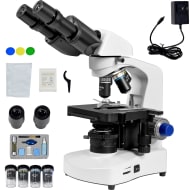 Microscopio Binocular Optica Planacromatica 10x-1000x Blanco