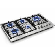 GUTSTARK Parrilla 5 Quemadores Acero Inoxidable Gas LP Natural Empotrable