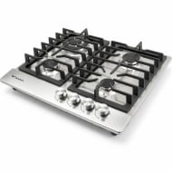 Gutstark Parrilla Gas 4 Quemadores Acero Inox Empotrable Premium Plateada