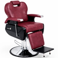 NANOFORT Sillon Barberia Reclinable Ajuste Altura Hidraulico Vino