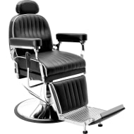 NANOFORT Sillon Barberia Capitonado Giro 360 Reclinable 50 Negro Blanco