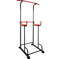 Multifuncional Torre Abdominales Dominadas Power Rack Gym Negro Rojo
