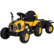 LITTLE MONKEY Tractor Montable 6V Remolque Luces MP3 USB Infantil Amarillo