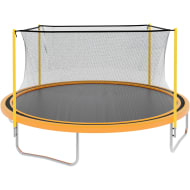 LITTLE MONKEY Trampolin 14 Pies 4.2m Uso Rudo 80 Resortes Red Seguridad
