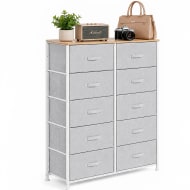 Comoda Cajonera 10 Cajones Estructura Acero Soporte 100 Kg Gris