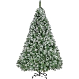 JARDIMEX Arbol Navidad Semi Nevado 1.60 Metros 650 Ramas Puntas Blancas
