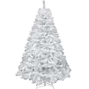 JARDIMEX Arbol Navidad Blanco 160cm 558 Puntas Escarchado Frondoso