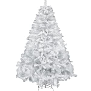 JARDIMEX Arbol Navidad Artificial Blanco Escarchado 190cm 842 Puntas