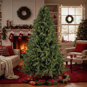 JARDIMEX Arbol Navidad Verde 210cm Doble Rama Abeto 1230 Puntas