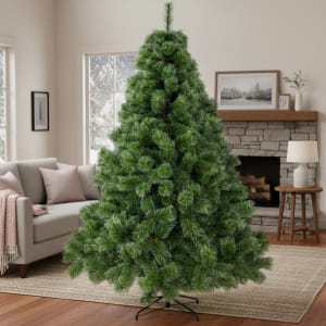 JARDIMEX Arbol Navidad Escoces Aguja Verde 1.90m 240 Puntas Moldeable