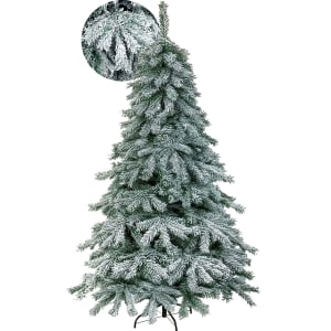 JARDIMEX Arbol Navidad 210cm Nevado Escarchado 840 Puntas Cedro Himalaya
