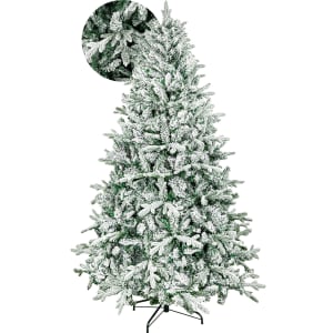 JARDIMEX Arbol Navidad 220cm Nevado Escarchado 1153 Puntas PVC Frondoso
