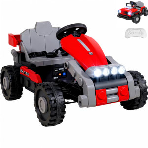 LITTLE MONKEY Carro Electrico 2en1 Infantil 12V Control Remoto Rojo