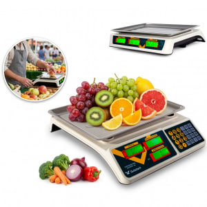 GUTSTARK Bascula Comercial Digital 40 kg Precision 5 g Bateria Tara 110V