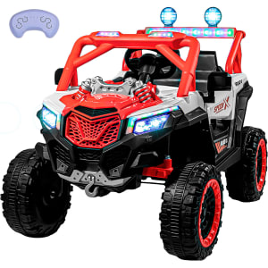 LITTLE MONKEY Carro Montable Electrico Buggy Luces USB Musica Rojo