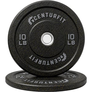 Par Discos 10lb Bumper Olimpico Crossfit Caucho Alto Robote Gris