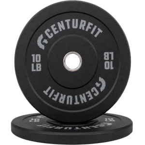 Par Disco Bumper Olimpico 10 Lb Centro Acero Caucho Crossfit Negro