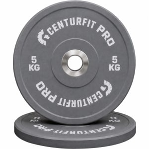 Par Discos Olimpicos 5 Kg Bumper Nucleo Acero Reforzado Pro Gris