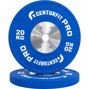 Par Discos Olimpicos 20kg Bumper Nucleo Acero Reforzado Pro Azul