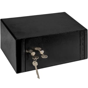 Caja Fuerte Seguridad Doble Cerradura 30.5x20x15cm Deposito Negro