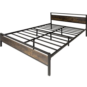Base Cama Queen Country Tipo Madera Moderna Metal Acero Country