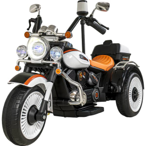Little Monkey Moto Chopper Electrica 12V Policia Luz Sonido Infantil