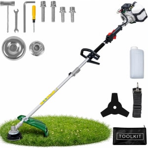 JARDIMEX Desbrozadora Gasolina 27cc 1HP 600ml Cuchilla Hilo Verde