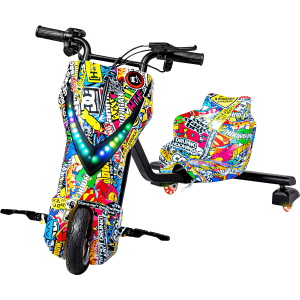 LITTLE MONKEY Triciclo Electrico Drift 360 Luz LED Bluetooth 16 kmh