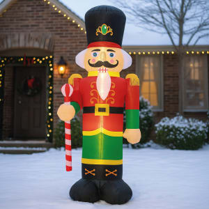 HOUZER Inflable Navidad Cascanueces 186cm Exterior Luces LED Rojo