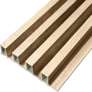 HOUZER Lambrin Panel Decorativo 3D 4 Piezas Maple WPC Interior Exterior