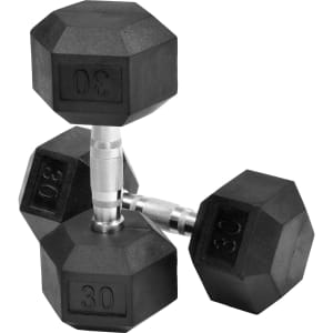 Par Mancuernas Hexagonales 30 Lbs 2pz Profesional 13.60 Kg Negro