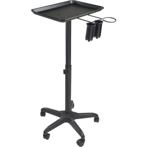 NANOFORT Mesa Auxiliar Estetica Rodante Altura Ajustable Spa Barberia Negro
