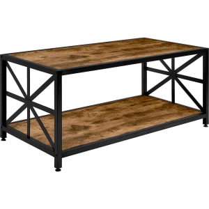 Mesa Centro Minimalista Moderna 2 Niveles 107cm Cuadrada