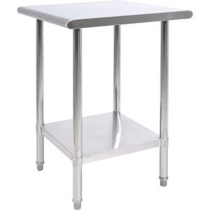 GUTSTARK Mesa Isla Acero Inoxidable 60x60x90 Dos Niveles Ajustable Cocina