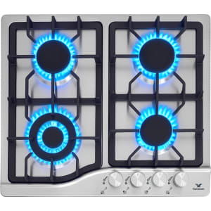 GUTSTARK Parrilla 4 Quemadores Acero Inoxidable Empotrable Gas LP Natural