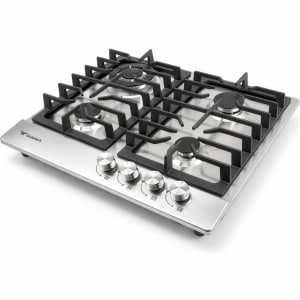Gutstark Parrilla Gas 4 Quemadores Acero Inox Empotrable Premium Plateada