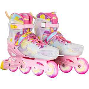 Patines En Linea Ruedas Iluminadas Proteccion Ajustable Led Ch 18.6-21 Cm