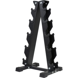 CENTURFIT Torre Mancuernas 5 Pares 100 kg Acero Organizador Gym Negro