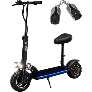 CENTURFIT Scooter Electrico Asiento Plegable 3 Velocidades Alarma USB Negro
