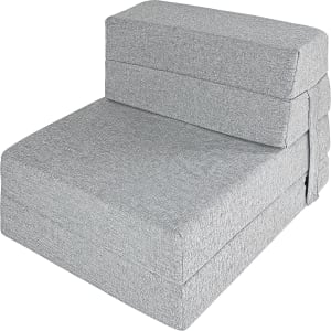 HOUZER Sofa Cama Individual Plegable 3 Posiciones Foam Colchon 192 cm Gris