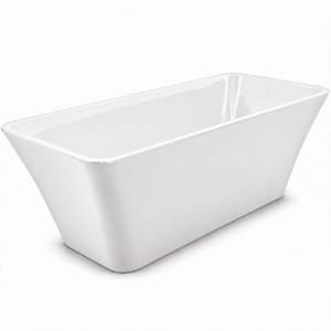 HOUZER Tina Bano Rectangular Fibra Vidrio 280 Litros 2 Personas Blanca