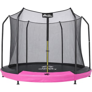 LITTLE MONKEY Trampolin Empotrable Inground 10 Pies 3 m 54 Resortes Rosa
