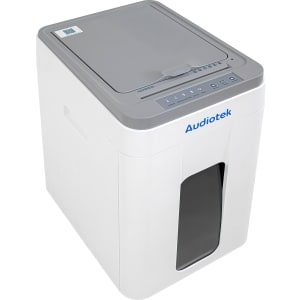 AUDIOTEK Trituradora Papel Automatica 400 Hojas Corte Cruzado P5 Blanca