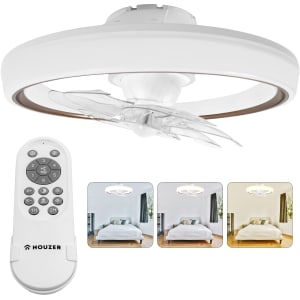 Ventilador Techo Direcciones Luz Led Inteligente Control 20 47.5 Cm 60 Hz Blanco Transparente Plástico 7